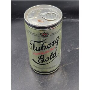 Vintage 1970's Tuborg Gold Danish Beer Can Collectible Advertising Memorabilia